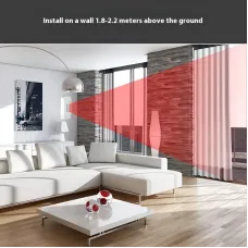 433MHz 1527 Wireless Infrared Detector Long-Range Motion Sensor 110 Wide Angle 8M Range Easy Installation Home Security