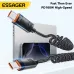 ESSAGER ES-X66 3A/5A 60W/100W Type-C to Type-C Spring Data Cable PD3.0 QC4.0/3.0 FCP Fast Charging Data Transmission Tin-plated Copper Core Line 1.2M/1.8M Long for iPhone 16 16 Pro 15 15Pro Max for Xiaomi 15pro for Samsung Galaxy S25 Ultra