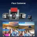 4 Channel Car Dash Camera 2 inch Screen 1080P Infrared Night Vision 360 Wide Angle Parking Monitor Loop Recording