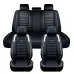 5 Seats Universal Car Seat Covers Deluxe PU Leather Seat Cushion Full Set Cover
