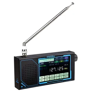 ATS25 Ultra Bluetooth Radio Receiver Wide Frequency Coverage 118-214 MHz FM LW MW SW SSB Air Band Multi-Mode Decoding Portable Rechargeable Low Noise Amplifier