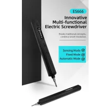 SEQURE ES666 Innovative Multi-functional Electric Screwdriver Smart Somatosensory Recognition LED Illumination Large Capacity Battery Precision Control 30PCS Hexagon Bits Essential Tool for Easy Assembly & Disassembly