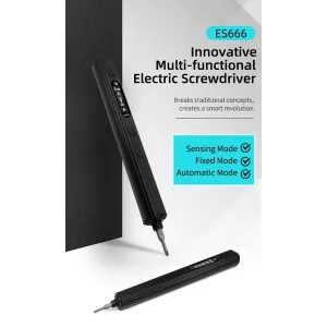 SEQURE ES666 Innovative Multi-functional Electric Screwdriver Smart Somatosensory Recognition LED Illumination Large Capacity Battery Precision Control 30PCS Hexagon Bits Essential Tool for Easy Assembly & Disassembly