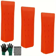 3pcs Tree Felling Wedges Chainsaw Wedges 6" Tree Cutting Equipment Tree Cutting Equipment With Spikes For Safe Tree Cutting