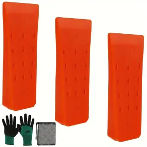 3pcs Tree Felling Wedges Chainsaw Wedges 6" Tree Cutting Equipment Tree Cutting Equipment With Spikes For Safe Tree Cutting