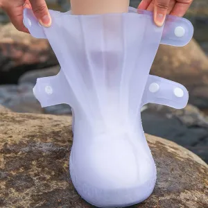 XANEBike Shoe Covers Waterproof Rain Booties Silicone Slip-resistant Rainy Day Thick Rain Boots Covers Foot Covers for Cycling