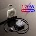 120W 4-in-1 Retractable&Storage Cable USB-A/Type-C to Type-C/iP Cable PD QC FCP AFC SCP Fast Charging Data Transmission