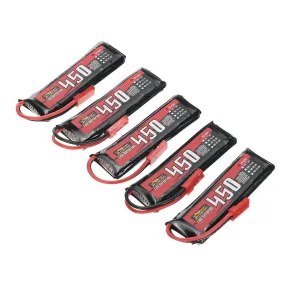 5 PCS ZOP Power 3.8V 450mAh HV 80C 1S LiPo Battery with JST Plug for RC Drone