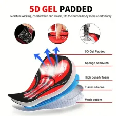 Men's Cycling Pant 3Gel Breathable Shockproof Elastic Sweat-absorbent Sport Shorts Underpants for Bicycle