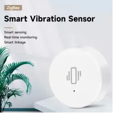 Tuya ZigBe Smart Vibration Sensor Real Time Monitoring Door Window Detection Alarm Smart Home Security Protection System