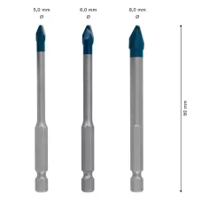 EXPERT HEX-9 for BOSCH Hard Ceramic Drill Bit Set 5 -8 mm 90MM Long Lifetime 10x High Hardness Tool Accessory