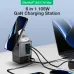 [GaN Tech]Blitzwolf BW-i116 Max 105W 6-in-1 Power Combo Desktop Charger Station with Built-in Dual Telescopic Type-C Cable + USB-A+USB-C + 2-in-1 Wireless Charger for Smart Phones for iPhone 16 16 Pro 15 14