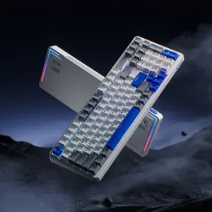 RAPOO V700 DIY-98 Custom Mechanical Keyboard Wireless Tri Mode Hot-swappable Gasket Structure RGB Kailh Speed Silver Axis 1KHz 4000mAh Battery Gaming Keyboard