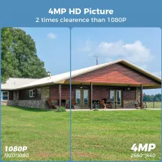 Hiseeu C90B 4MP Solar WIFI IP Camera Full Color Night Vision IP65 Waterproof AI Motion Detection Two-Way Audio 100% Wireless Eseecloud App Smart Home Surveillance Monitor