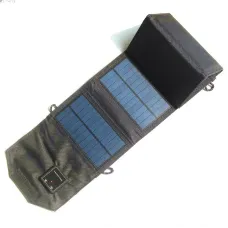 5V 15W USB Solar Chargers with 5 Folding Solar Panel Portable Solar Cell Waterproof Solar Battery Chargers Power Bank