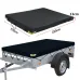 214x122cm Foldable Trailer Car Cover Waterproof Windproof Dust Protector With Rubber Belt