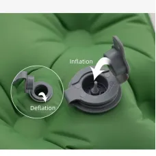 Xmund Outdoor Camping Mat Double Sleeping Mat Inflatable Air Mat with Pillow Extra Wide Sleeping Pad Ultralight Folding Bed Sleeping Mat For Car Travel Nature Hike