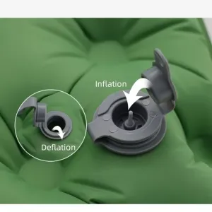 Xmund Outdoor Camping Mat Double Sleeping Mat Inflatable Air Mat with Pillow Extra Wide Sleeping Pad Ultralight Folding Bed Sleeping Mat For Car Travel Nature Hike