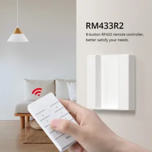 SONOFF RM433 R2 Base 433MHz RF Remote Controller 8 Button Remote Control Paired with SONOFF TX Wall Switch RF Devices IFan04 D1 RFR2 Work with Alexa Google Home