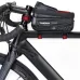 TAKEZERO 1L Bicycle Bag Waterproof Bike Phone Holder Frame Front Tube Cycling Bag Phone Case Support for 4.7-6.8 Inch Touch Screen Smartphones