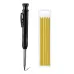 Solid Carpenter Pencil With Multi Colors Refill Joiner Marker Woodworking Pencil Marking Tool Built-In Sharpener