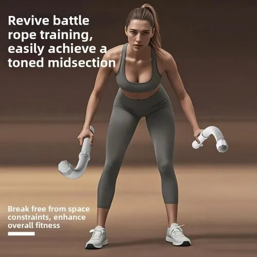 KALOA1pair Cordless Battle Rope Multifunctional Power Training System Arm Strength Home Gym Equipment For Full Body Workout Unisex