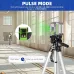 Huepar Pro GK011SG Self Leveling Laser Level Green Cross Line 505-520nm Rechargeable Battery 30m Range Pulse Mode IP54 Waterproof Construction Tool