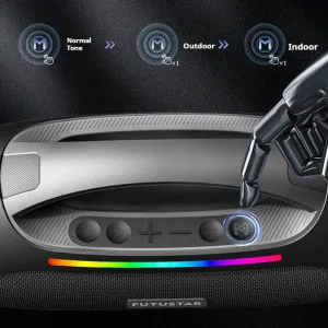 X28 Portable bluetooth Speaker 78mm Speaker RGB Light Support TF Card USB AUX Playback TWS Outdoors Handheld Wireless Speakers