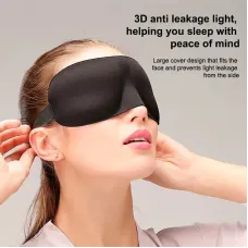 KALOA3Stereoscopic Sleep Eye Sleep Magic Memory Sponge Black Shading Breathable Quik Sleep for Outdoor Travel