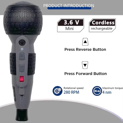 DONUMEH Mini Electric Screwdriver PTS-066 3.6V 1800mAh Lithium Battery Type-C USB 3-Level Adjustable Torque LED Light 300RPM Pen Style Tool