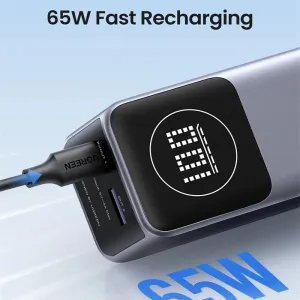 UGreen Nexode PB722 200W 25000mAh Digital Display Power Bank External Battery Power Supply with 1 Input & 3 Outputs Fast Charging for iPhone 15 14 13 Pro for Samsung Galaxy Z Fold6 for Huawei Pura 70 Ultra