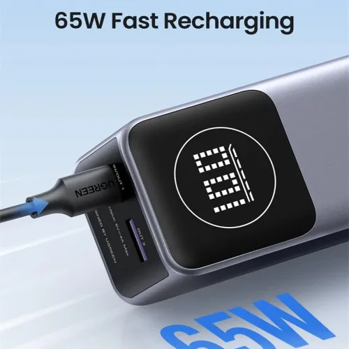 UGreen Nexode PB722 200W 25000mAh Digital Display Power Bank External Battery Power Supply with 1 Input & 3 Outputs Fast Charging for iPhone 15 14 13 Pro for Samsung Galaxy Z Fold6 for Huawei Pura 70 Ultra