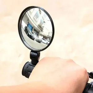 8cm Rear 360 Degree Rotation Adjustable Bike Mirrors Universal Handlebar Mount Bike Cycling Reflector Safety View Mirror