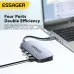 Essager 11 in 1 Type-C Docking Station 3*USB 3.2 Gen1 5Gbps HDMI 4K@30HZ VGA RJ45 1000Mbps PD Charger USB Hubs 100W For Macbook Air Pro Adapter Splitter