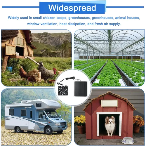 10W Photovoltaic Solar Panel High Speed Waterproof Exhaust Fan With Protective Net Suitable for Chicken Coop and Dog Kennel Shed