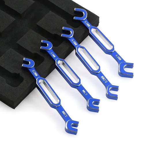 4Pcs Wrench 3/3.2/3.5/3.7/4/5/5.5/6mm Turnbuckle Nut Ball End Joint Remover Universal Tool For RC Car Boat Parts