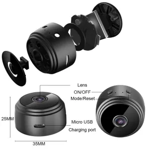 A9 Wireless 1080P HD WiFi Camera Rechargeable Battery Magnetic Mount Remote Viewing Multi-User Support High-Resolution Home Security