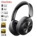 Oneodio Focus A6 Wireless Headset Bluetooth V6.0 Headphones -48dB Dual Active Noise Cancelling 5-mic ENC AI Call Noise Reduction 40mm HiFi Driver 3D Spatial Sound 75H Playtime Support Wired Connection Low Latency Over-Ear Headphones