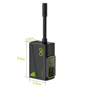 XANEPortable 150PSUniversal Double Display Electric Bike Air Pump with Auto Shut Off Emergency Light Suitable For Bicycles Car Motorcycle Tires