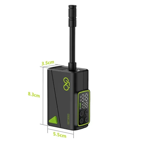 XANEPortable 150PSUniversal Double Display Electric Bike Air Pump with Auto Shut Off Emergency Light Suitable For Bicycles Car Motorcycle Tires