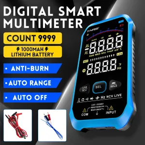 FNIRSI-S1 9999 Counts Digital Multimeter AC DC Voltage Resistance Capacitance Diode NCV Hertz Live Wire Tester with Thermocouple