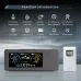 AGSIVO Weather Station Projection Alarm Clock Wireless Indoor Outdoor Thermometer with Atomic Clock and Rotating Projector Forecast Station with Calendar