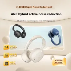 Havit H655BT Wireless ANC Headphone bluetooth Headset -40dB Active Noise Cancelling AI Call Noise Reduction 40mm Titanium-plated Diaphragm 70H Playback 38ms Low Game Delay Support 3.5mm Audio On-ear Headphones