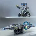 TUOMU T1107 1468pcs Dual-mode Spaceship Robot Combination 2-in-1 Building Block Assembly Kit Kid Christmas Gift