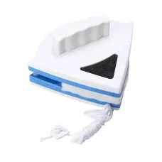 Magnetic Window Cleaner Brush Double-Sided Glass Cleaning Tool Strong Magnet Safety Rope Red Blue ABS PP 3-8mm Glass Thickness High-Rise Home Windows Car Mirrors