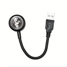 USB Car Atmosphere Lamp Music Rhythm Projector LED Car Magic Ball Lamp Party Stage Stage Voice Control Romantic