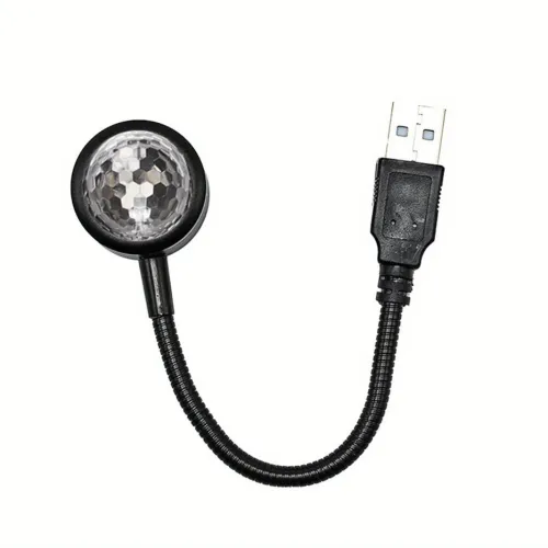 USB Car Atmosphere Lamp Music Rhythm Projector LED Car Magic Ball Lamp Party Stage Stage Voice Control Romantic