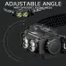 BIKIGHTD-0193 USB Rechargeable Headlamp with Magnetic Handsfree Headlight 6-LEBright Torch 1200mAh Battery Display & Adjustable Gooseneck for Camping Running Emergency USB Head Mounted Flashlight