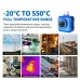 256x192px Phone Thermal Imager for Android High Precision Resolution Temperature Range -20C to 550C Infrared Sensor Autofocus 15 Color Palettes for Pipeline ,Circuit board inspection,etc.