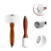 Nylon Leathercraft Carving Hammer with Wooden Handle Leather Craft Carving Hammer Cowhide Sew Harmer Stamping Tool